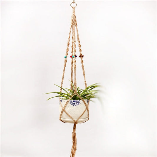 Macrame Plant hanger with beads
