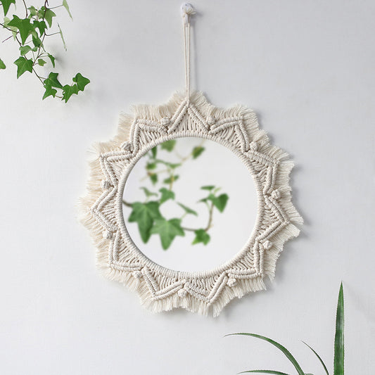 Round Woven Mirror
