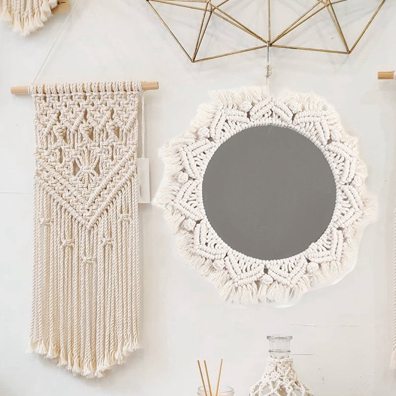 Macrame Round Mirror