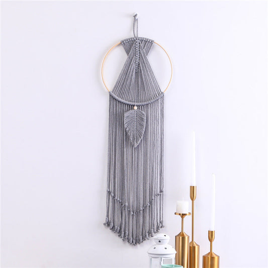 Gray Macrame Wall Hanging