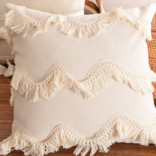 Cream Boho Pillow