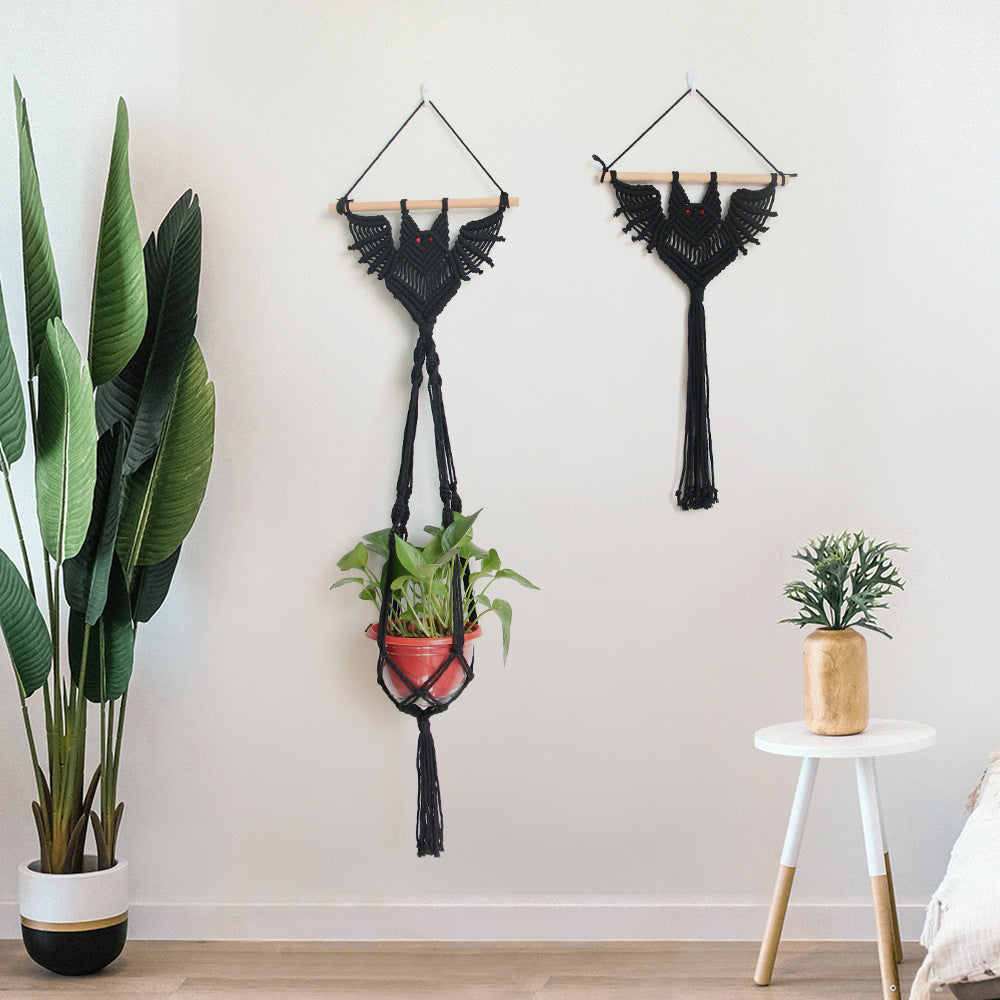 Black Macrame Plant Hanger