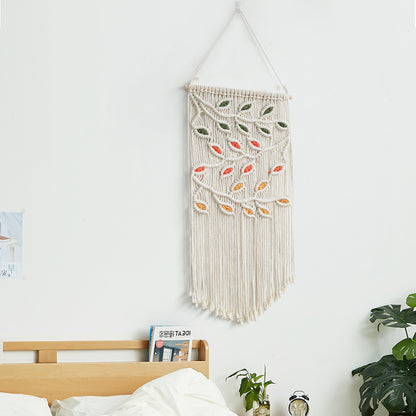 Bohemian Hand-woven Tapestry Leaf Flower