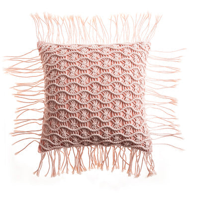 Pink boho Throw pillow