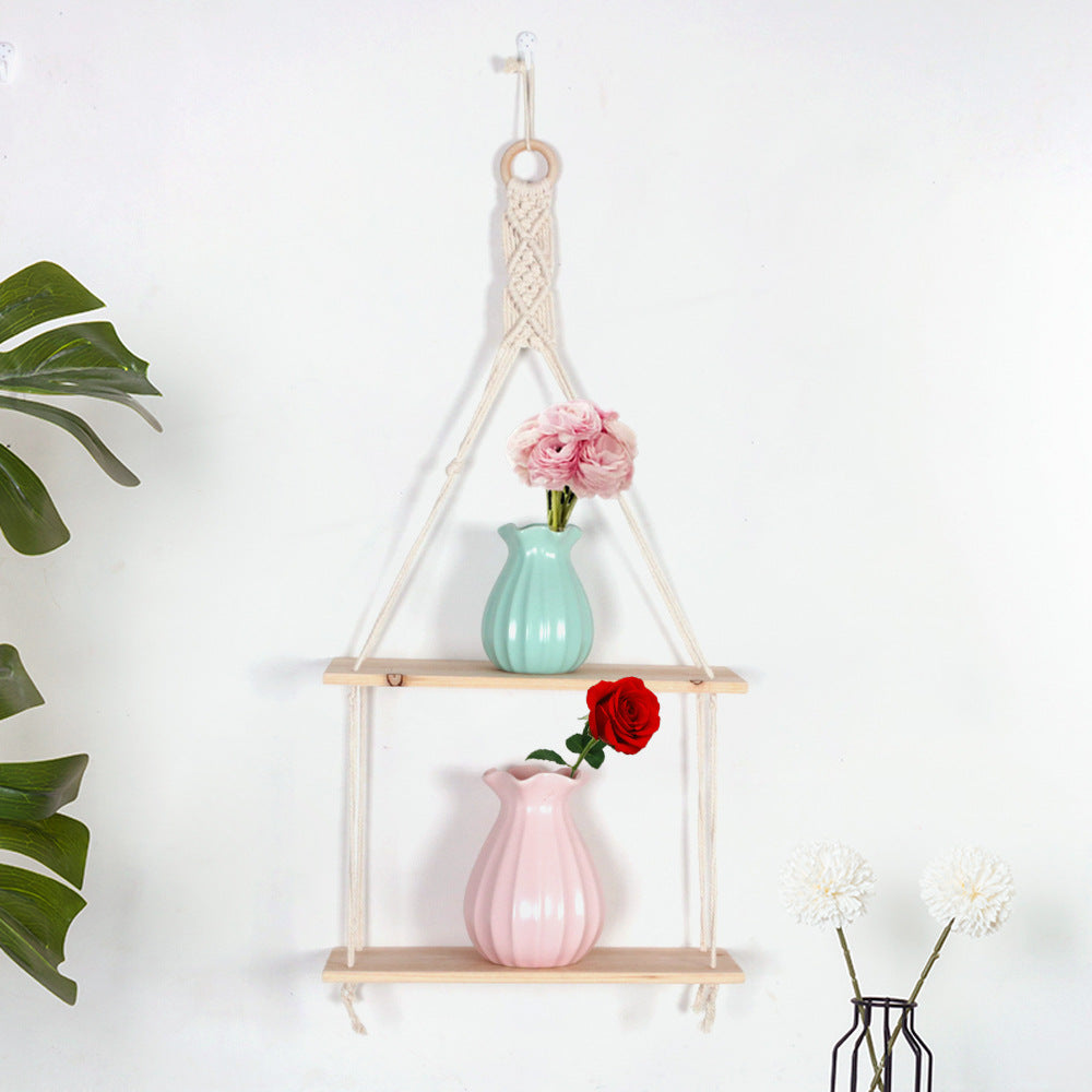 Macrame Floating Shelf