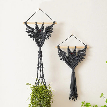 Black Macrame Plant Hanger