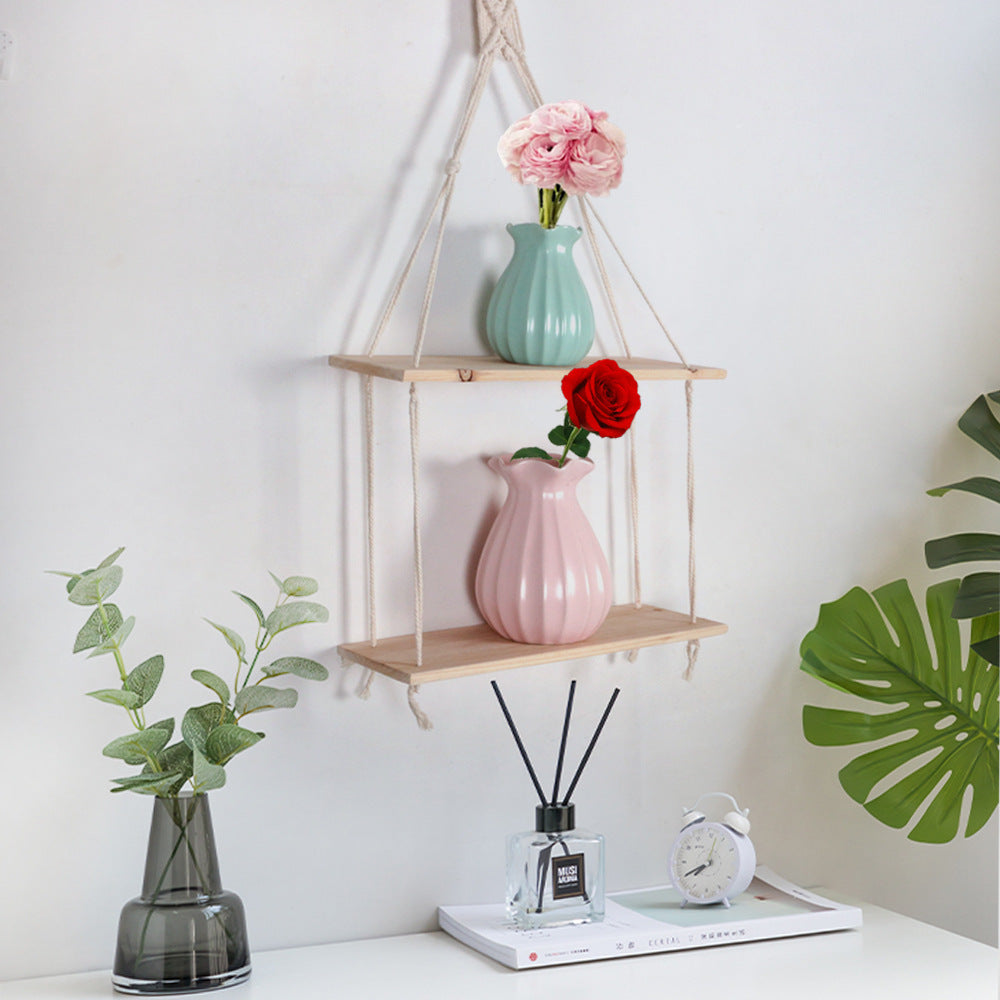 Macrame Floating Shelf