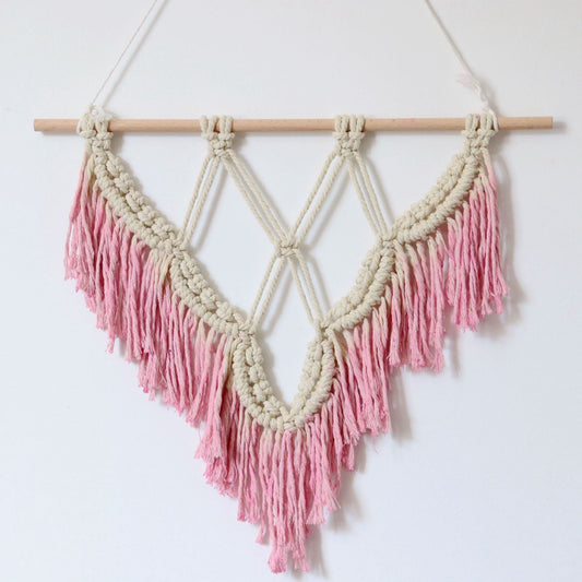 Pink Macrame Wall Hanging