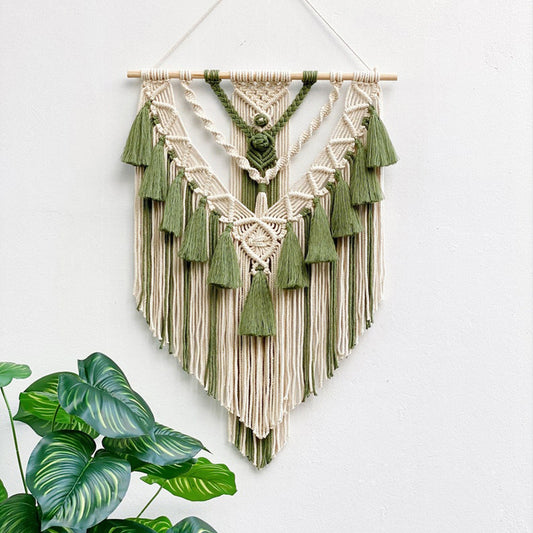 Green Macrame Wall Hanging