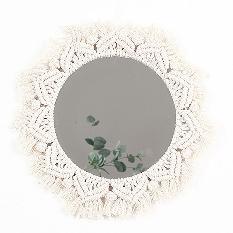 Macrame Round Mirror