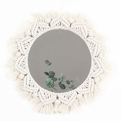 Macrame Round Mirror