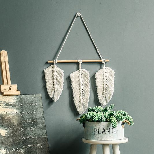 Macrame Feather Wall Hanging