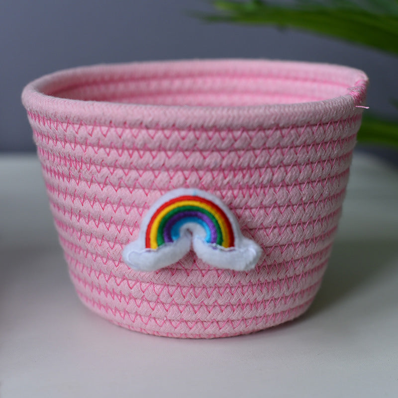 Pink Woven Basket