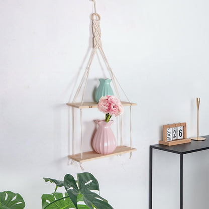 Macrame Floating Shelf