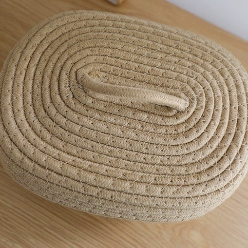 Woven Storage basket with lid