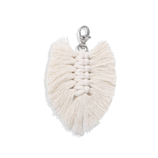 Feather Macrame Keychain