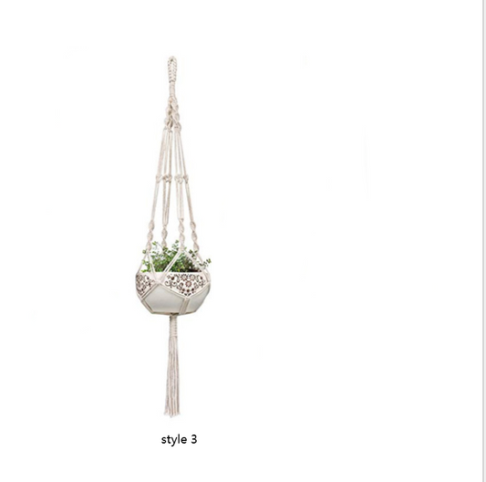 Macrame Plant Hanger White