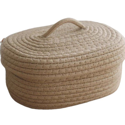 Woven Storage basket with lid