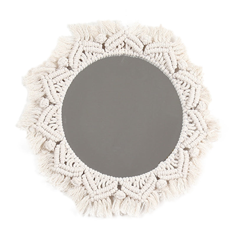 Macrame Round Mirror