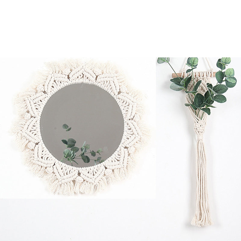 Macrame Round Mirror