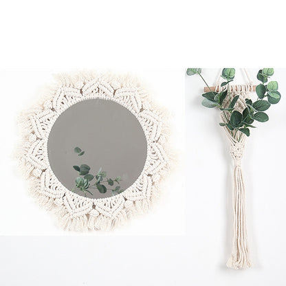 Macrame Round Mirror