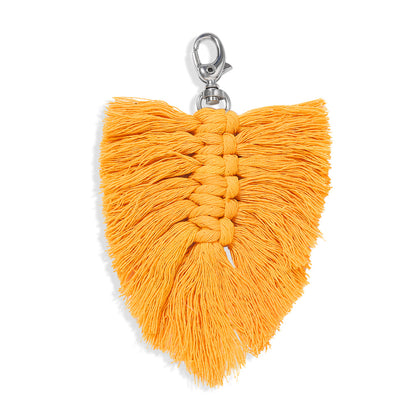 Feather Macrame Keychain