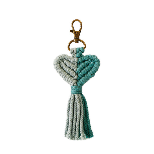 Crochet Heart Keychain